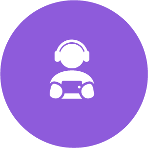 Person wearing microphones icon