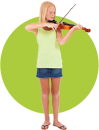 string-ensemble Girl playing violin